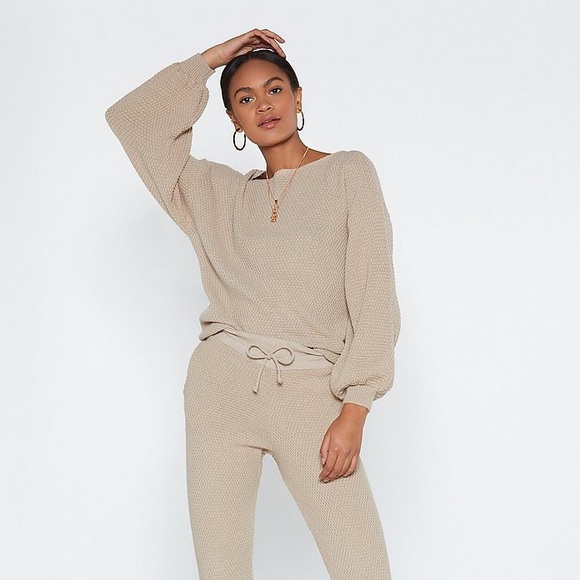 Nasty Gal Pants - NastyGal Knit Jogger Set